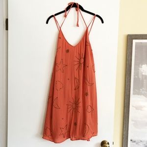 ASOS Strappy Beaded Orange Dress NWT